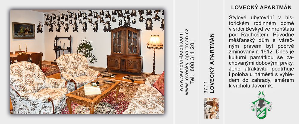 Ilustrace Turistické vizitky Lovecký Apartmán